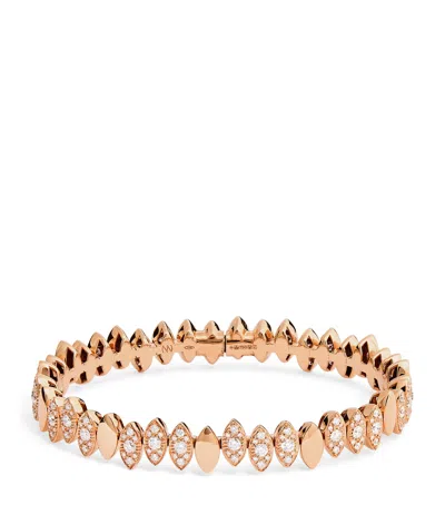 Netali Nissim Rose Gold And Diamond Navette Bangle