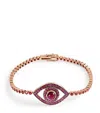 Netali Nissim Rose Gold, Ruby And Quartz Protected Bracelet In Rose Gold