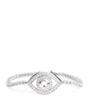 Netali Nissim White Gold, Rose-cut Diamond And Pavé Diamonds Protected Eye Bracelet In Metallic