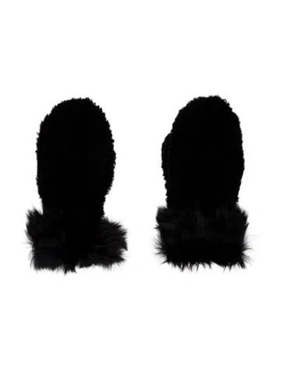 Pre-owned Net-a-porter Winter Gloves In Black