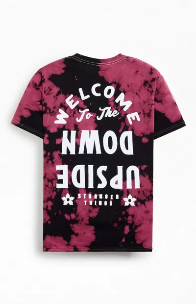 Netflix Men's Stranger Things Welcome To The Upside Down T-shirt In Burgundy In Multi