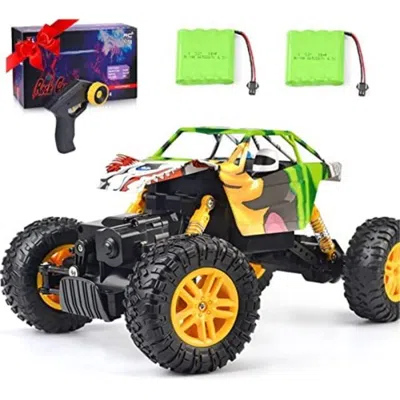 Netjett 1-18 Scale 4wd Double Remote Control Car With Unique Colorful Shell, 60 Plus Mins Runtime Of