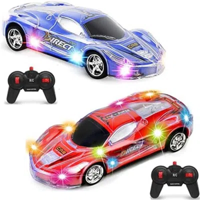 Netjett 1-24 Scale 2.4ghz Haktoys Remote Control Light Up Cars With Upgraded Radio Control - Pack Of