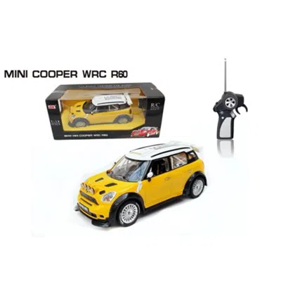 Netjett 1 By 18 Scale Bmw Mini Cooper Wrc R60 Radio Remote Control Car Rc Rtr With Lights - Yellow