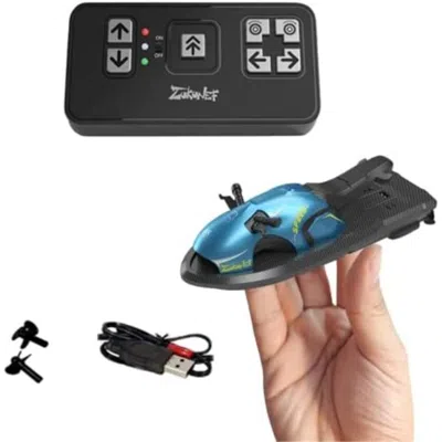 Netjett 2.4 Ghz Radio Control Lonmahover Mini Fast Radio Control Boat With Realistic Motorboat - Blu