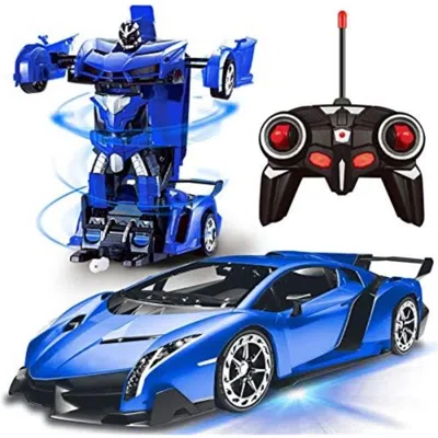 Netjett 2.4ghz 1-18 Easter Gifts Remote Control Transform Car Robot Toy With Lights Deformation Radi