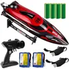 Netjett 2.4ghz 20 Plus Mph Hongxunjie Radio Control Boat With High Speed Remote Control - Red