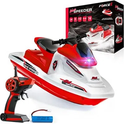 Netjett 2.4ghz Force1 Wave Speeder Remote Control Boat For Pool Water Or Lake Play - Red