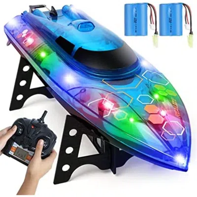 Netjett 2.4ghz Zyerch Radio Control Boat With Remote Control Boat & Led Light For Pools & Lakes
