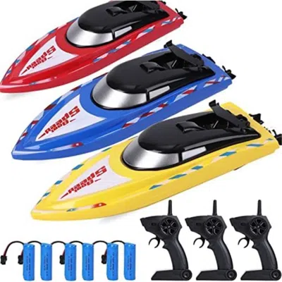 Netjett 4 Ghz Radio Control Boat Remote Control Boats For Pools Lakes - Pack Of 3