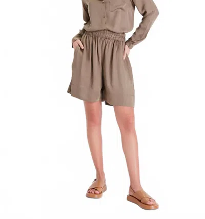 Neu Nomads Riga Pull On Shorts In Khaki In Brown