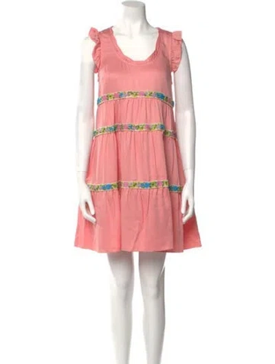 Pre-owned Neubyrne Floral Print Mini Dress In Pink