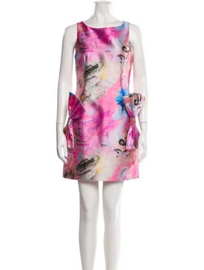 Pre-owned Neubyrne Printed Mini Dress In Pink