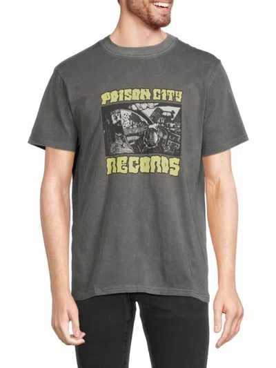 Neuw Denim Men's Poison City Records Graphic Tee In Graphite
