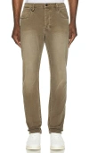 Neuw Lou Brand-patch Slim-fit Stretch-denim Jeans In Olive