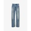 Neuw Mens Light Vintage Indigo River Baggy Bowery Wide-leg Denim Jeans