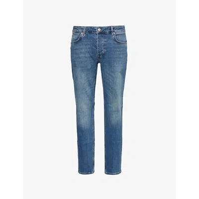 Neuw Mens  Lou Slim Odyssey Slim-leg Stretch Denim-blend Jeans In Mid Indigo