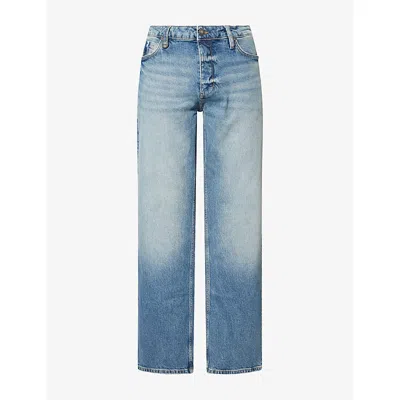 Neuw Mens  Julian Flare Denim Jeans In Blue