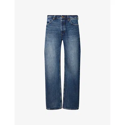 Neuw Mens  Liam Relaxed Cotton Denim Jeans In Blue