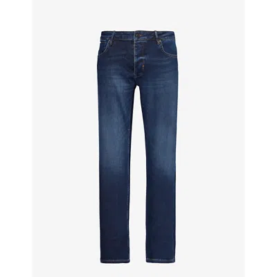 NEUW MENS SUNDAY ORGANIC MID BLUE LOU SLIM-FIT STRETCH DENIM-BLEND JEANS