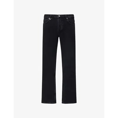 Neuw Mens Julian Straight-leg Denim Jeans Overdyed Black