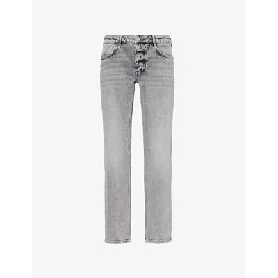 Neuw Mens Lou Slim-fit Tapered Cotton-blend Stretch-denim Jeans Superfaded Black