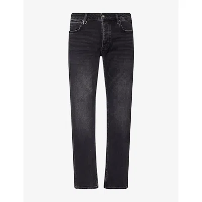 Neuw Mens Washed Black Lou Straight-leg Denim Jeans
