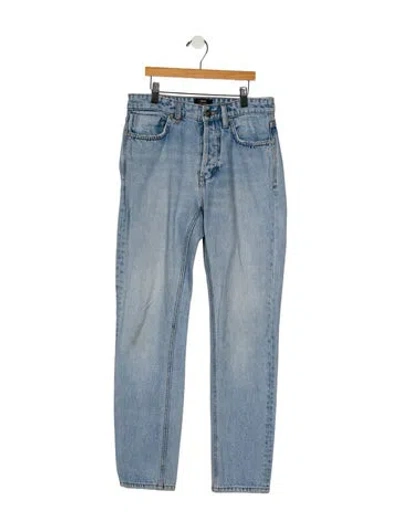 Pre-owned Neuw Mid-rise Straight Leg Jeans In Blue