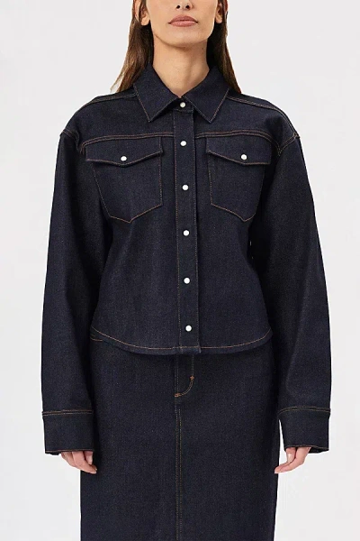 Neuw Resonate Denim Shirt Jacket Top In Resonate, Women's At Urban Outfitters In Blue