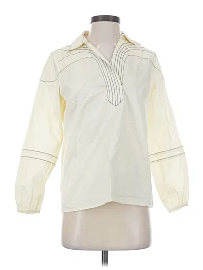 Pre-owned Never A Wallflower 3/4 Sleeve Blouse In Ivory