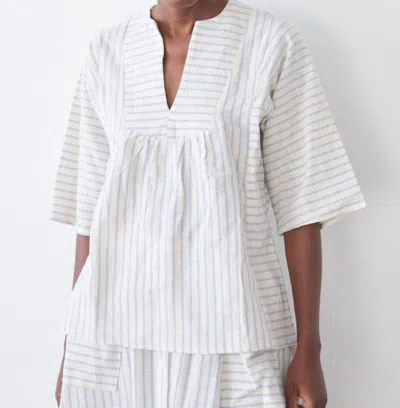 Never A Wallflower Alice Top In Blue Stripe