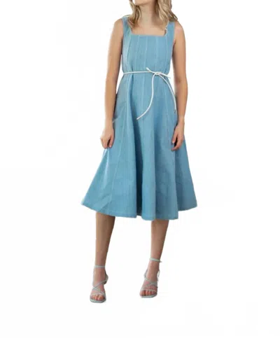 Never A Wallflower Ashley Midi Dress In Blue