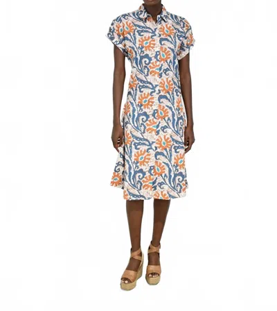 Never A Wallflower Aster Long Dress In Oaxaca Print In Multi