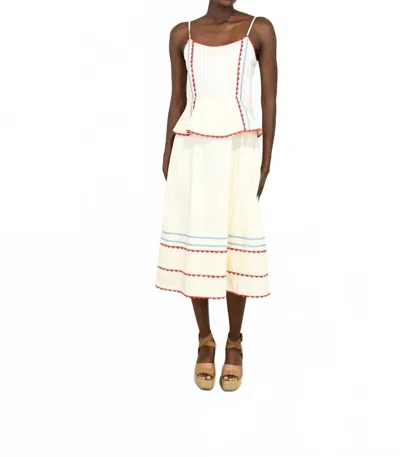 Never A Wallflower Brittany Midi Dress In Ivory In White