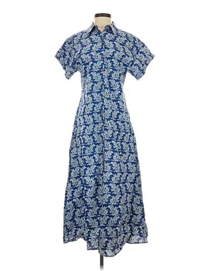 Pre-owned Never A Wallflower Casual Dress In Blue