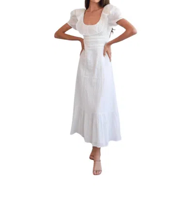 Never A Wallflower Chloe Maxi Dress In Snow White Silver Stripe
