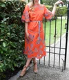Never A Wallflower Crissy Midi Dress In Orange