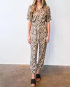 Never A Wallflower Elastic Collar Jumpsuit In Bandana In Multi