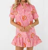 Never A Wallflower Everything Ruffle Dress In Pink And Orange Tie Dye