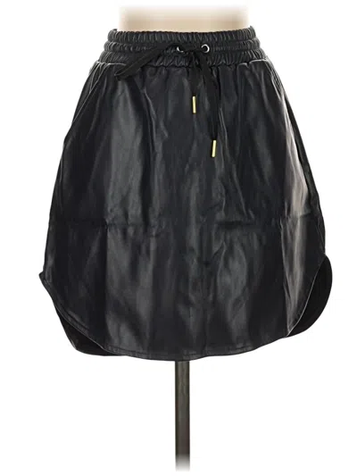 Pre-owned Never A Wallflower Faux Leather Skirt In Black