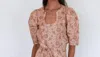 Never A Wallflower Horseshoe Top In Peach Floral In Multi