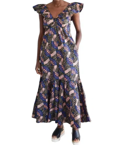NEVER A WALLFLOWER ISABELLE DRESS IN OLIVE WAX PRINT