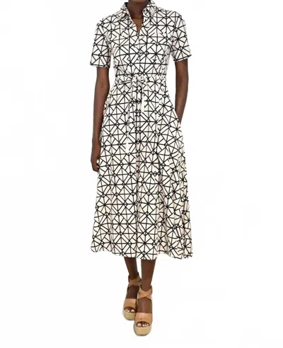 Never A Wallflower Kelli Short Sleeve Dress In Black Bamboo In Multi