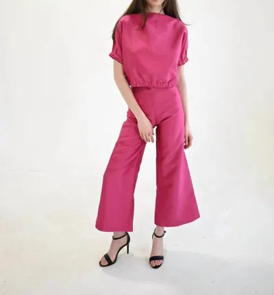 Never A Wallflower Matador Pants In Pink In Purple