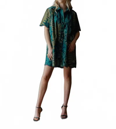 Never A Wallflower Megan Mini Dress In Green In Multi