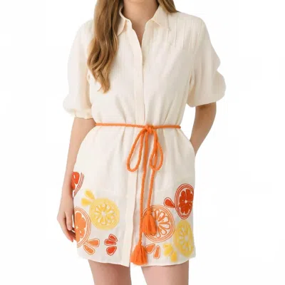 Never A Wallflower Oranges Short Dress In Citrus In Neutral