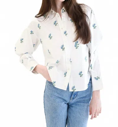 Never A Wallflower Oversized Button Up Top In White