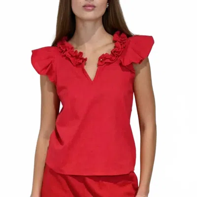 Never A Wallflower Rachel Top In Red