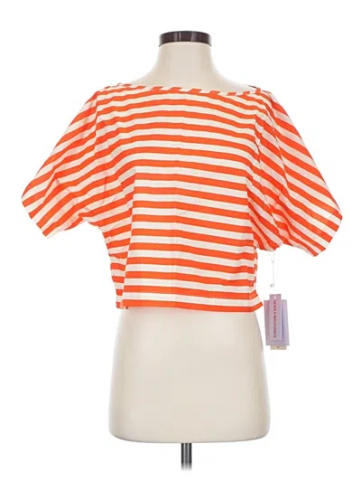 Never A Wallflower Short Sleeve Top Orange Boatneck Tops