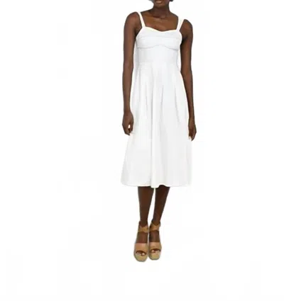 Never A Wallflower Sweetheart Midi Dress In White
